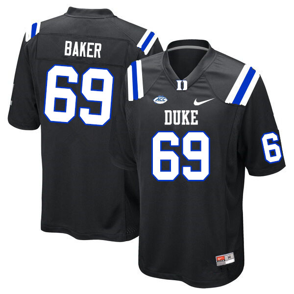 Men #69 Zach Baker Duke Blue Devils College Football Jerseys Sale-Black